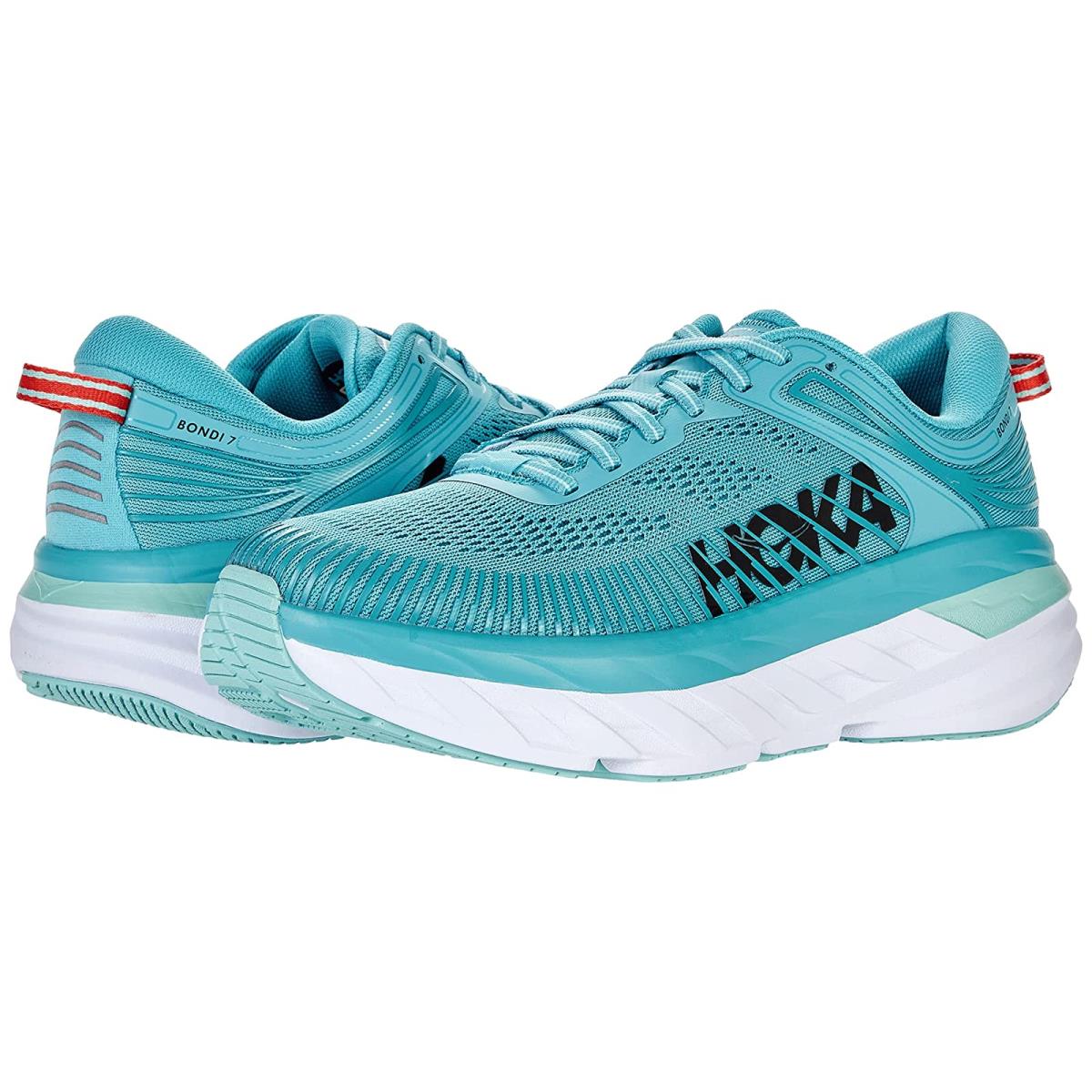 Woman`s Sneakers Athletic Shoes Hoka Bondi 7 Aquarelle/Eggshell Blue