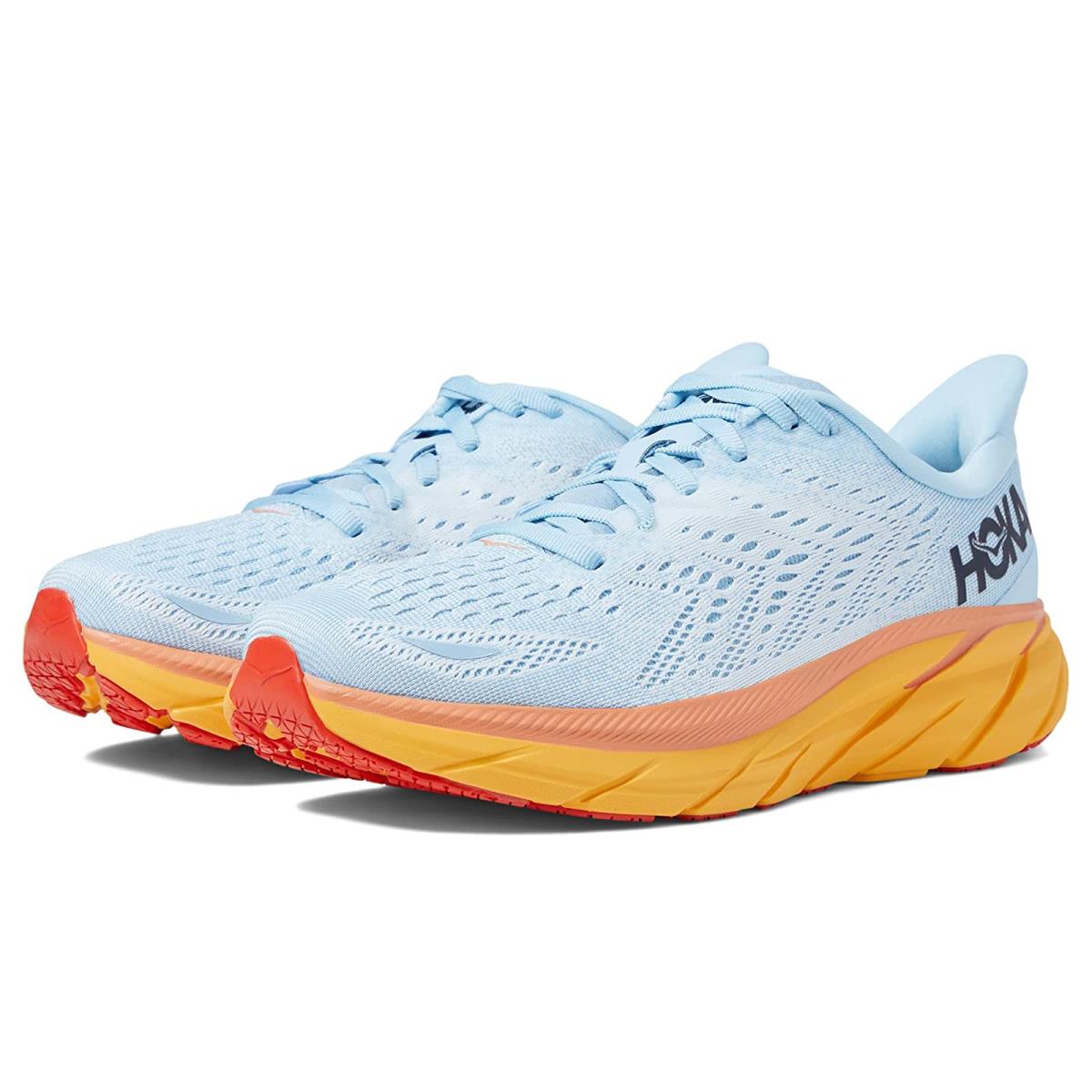 Woman`s Sneakers Athletic Shoes Hoka Clifton 8 Summer Song/Ice Flow