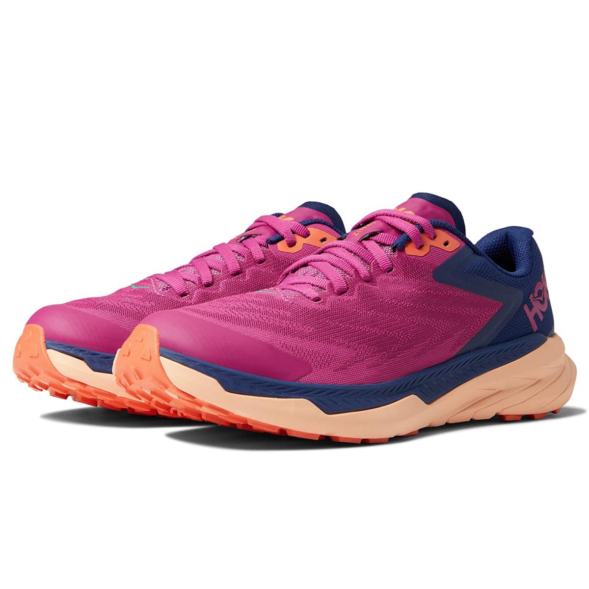 Woman`s Sneakers Athletic Shoes Hoka Zinal Festival Fuchsia/Bellwether Blue