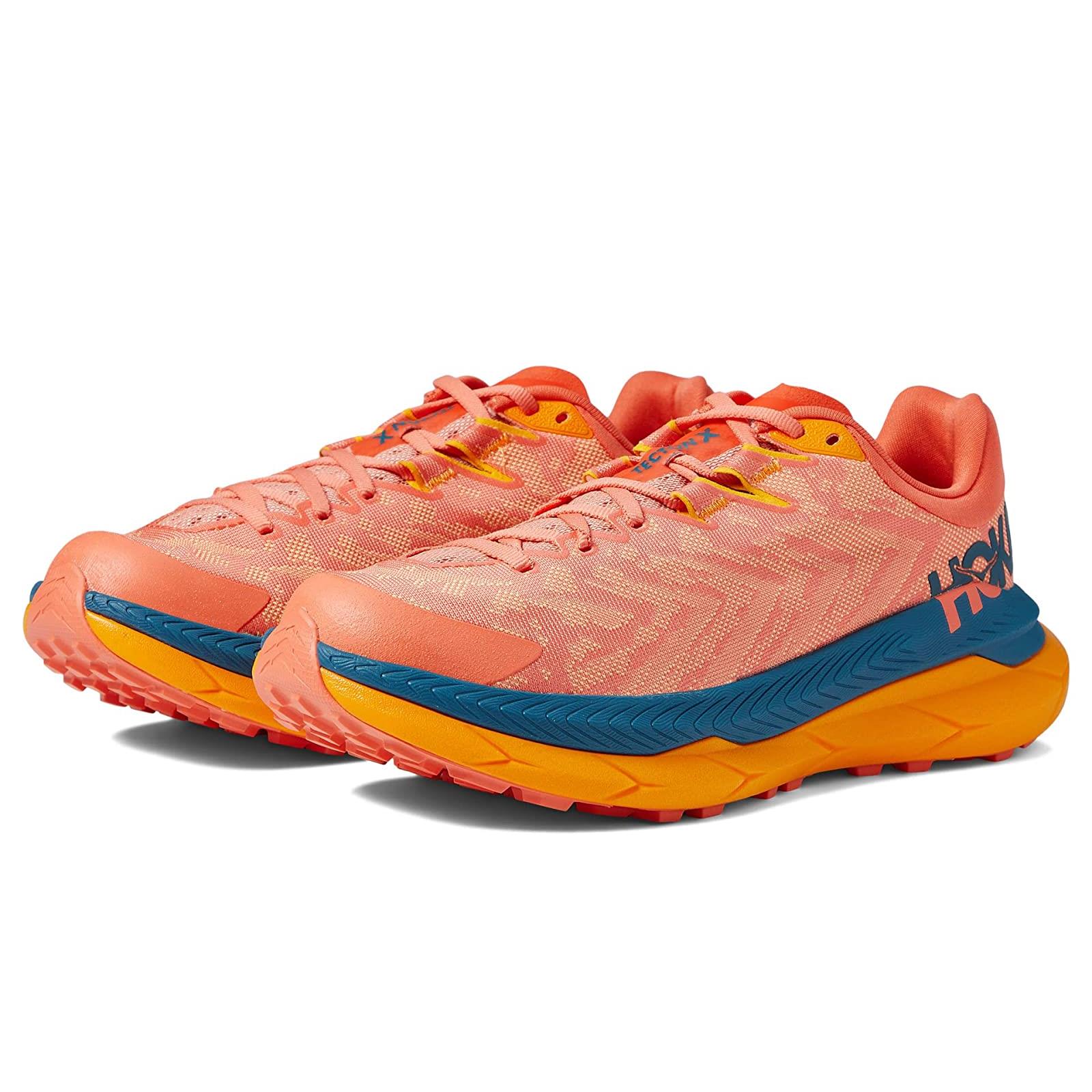 Woman`s Sneakers Athletic Shoes Hoka Tecton X Camellia/Blue Coral