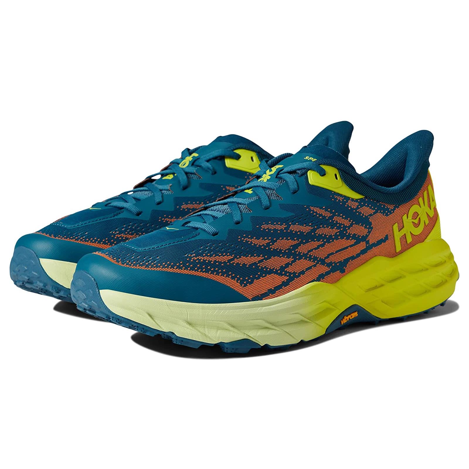 Man`s Sneakers Athletic Shoes Hoka Speedgoat 5 Blue Coral/Evening Primrose