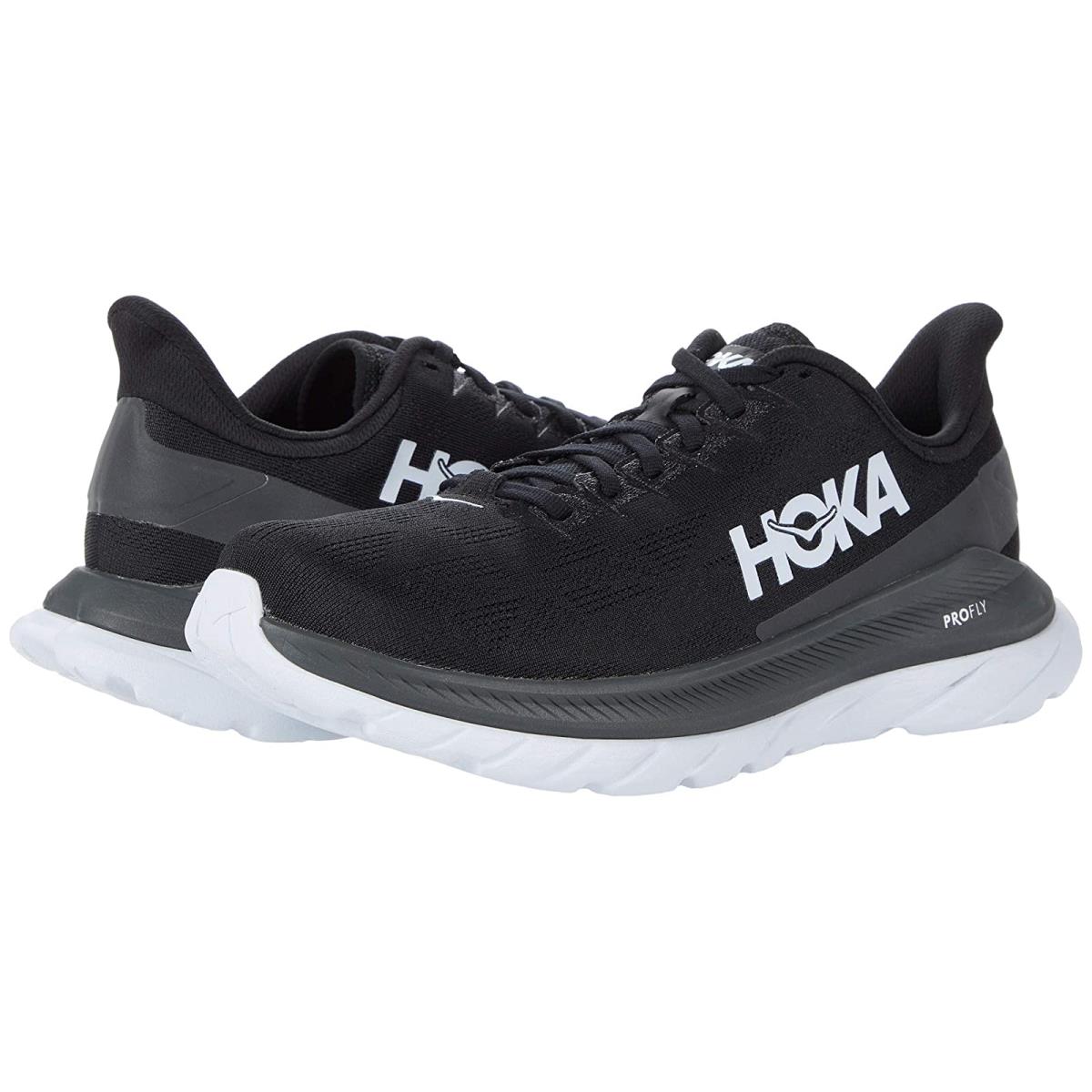 Man`s Sneakers Athletic Shoes Hoka Mach 4 Black/Dark Shadow