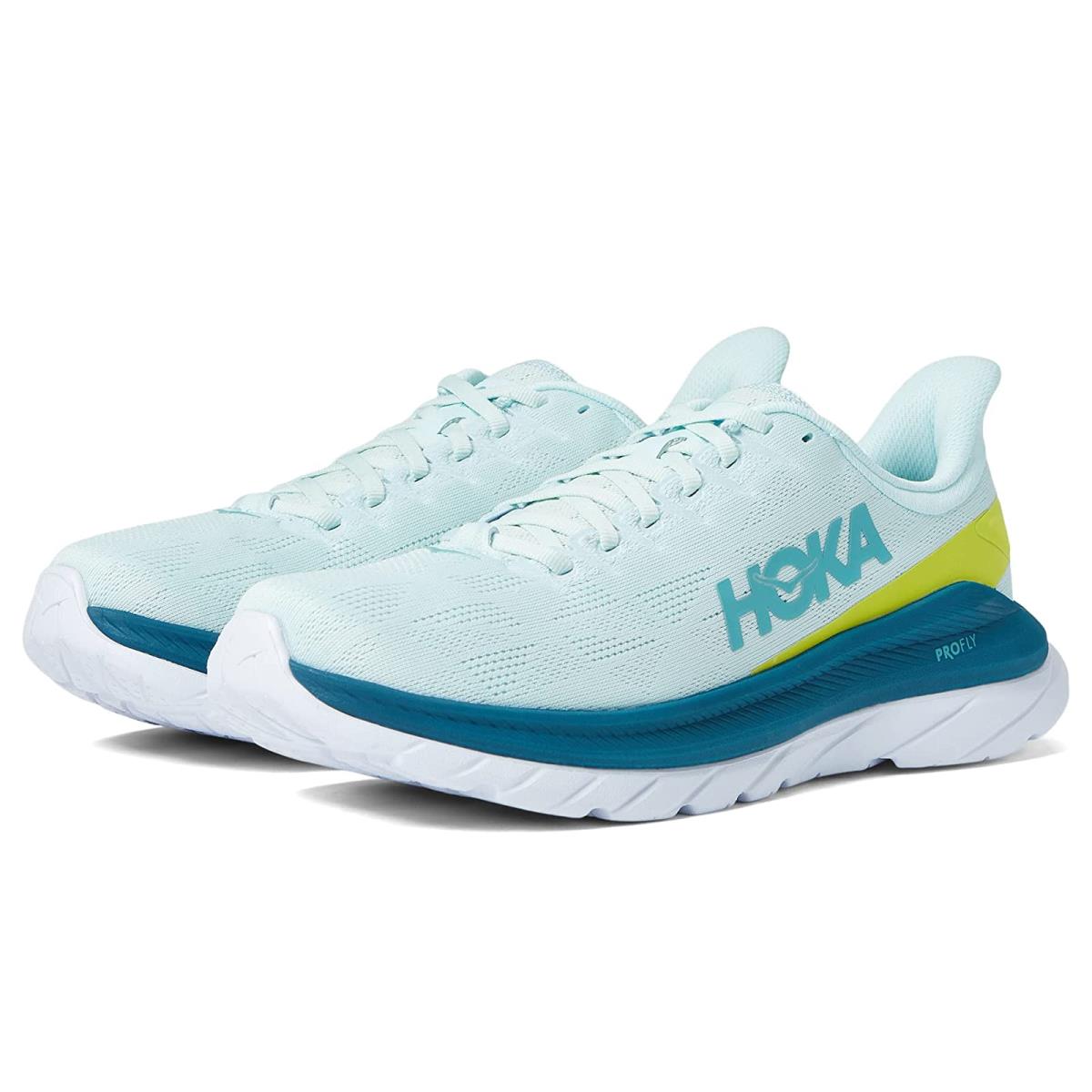 Man`s Sneakers Athletic Shoes Hoka Mach 4 Blue Glass/Evening Primrose