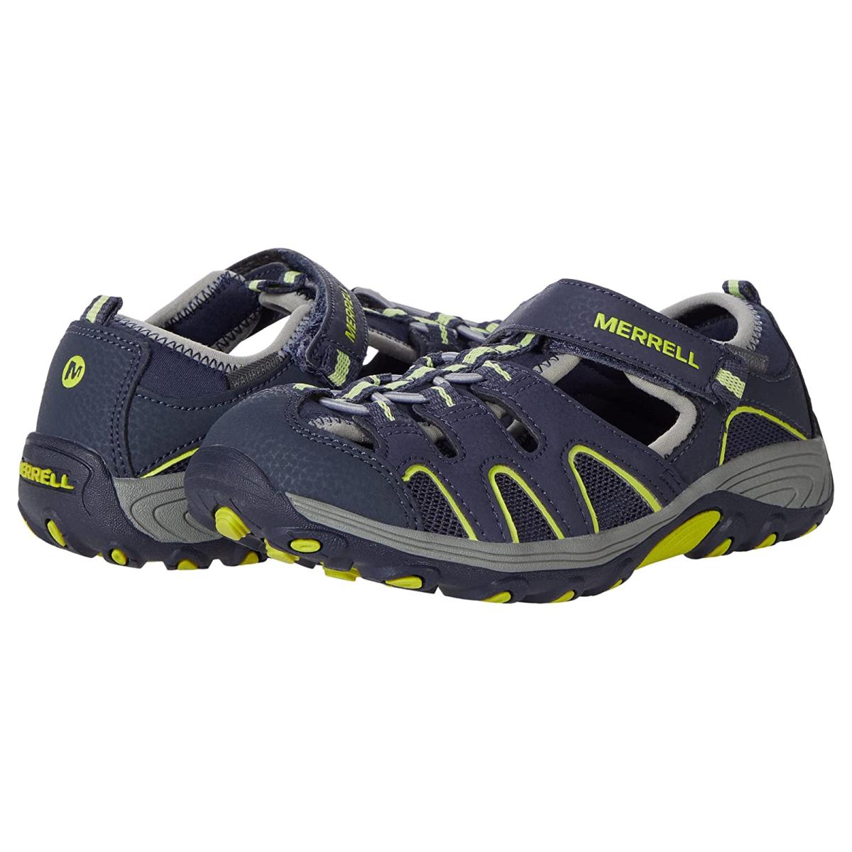 Boy`s Shoes Merrell Kids Hydro H2O Toddler/little Kid/big Kid Navy/Lime