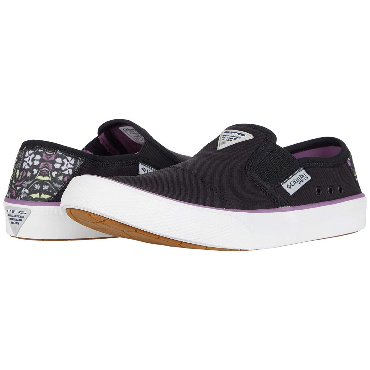 Woman`s Sneakers Athletic Shoes Columbia Slack Water Pfg Slip Black/Dark Lavender