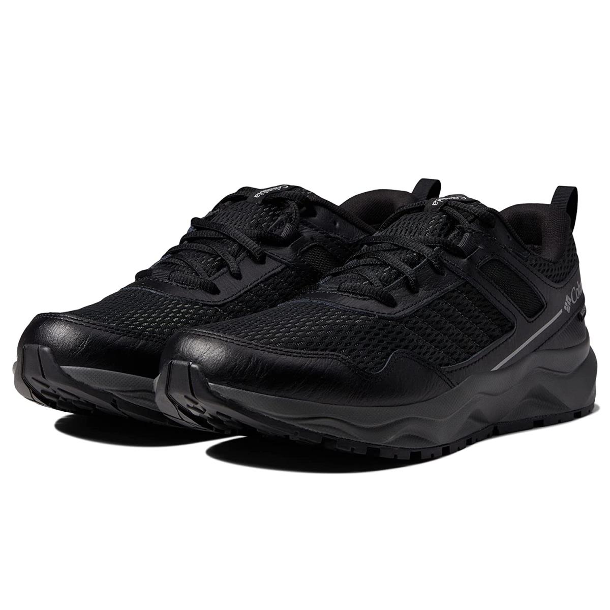 Man`s Sneakers Athletic Shoes Columbia Plateau Waterproof Black/Steam