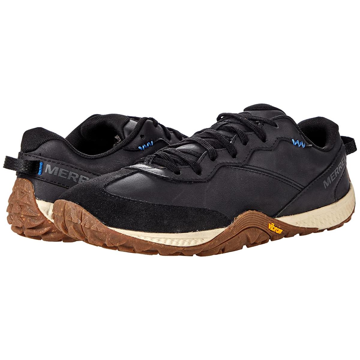 Man`s Sneakers Athletic Shoes Merrell Trail Glove 6 Leather Black