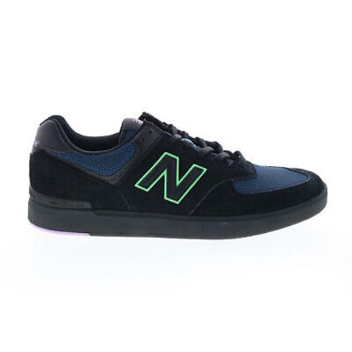 Balance 574 AM574BHL Mens Black Suede Lifestyle Sneakers Shoes