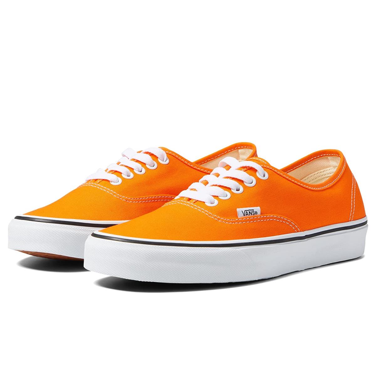 Unisex Sneakers Athletic Shoes Vans Orange Tiger/True White