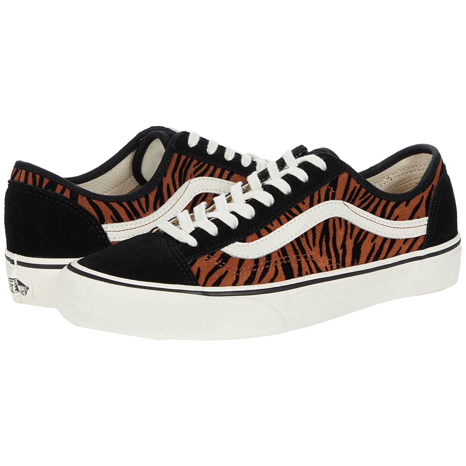 Unisex Sneakers Athletic Shoes Vans Style 36 Decon SF (Animal Stripes) Black/Marshmallow