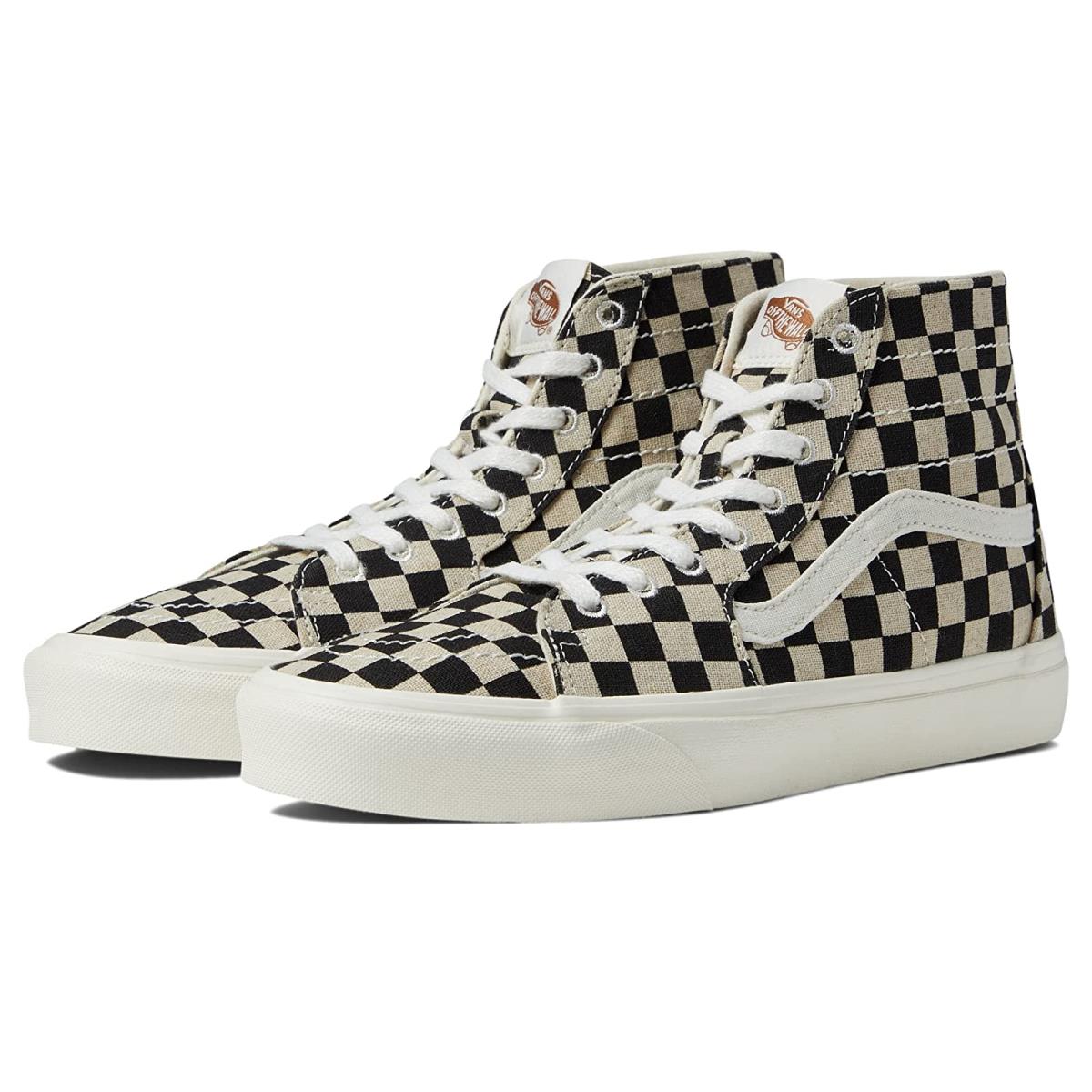 Unisex Sneakers Athletic Shoes Vans Sk8-Hi Tapered Eco Theory Checkerboard