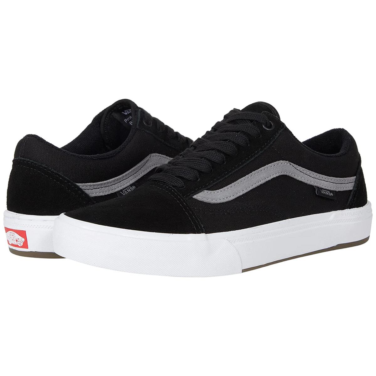 Man`s Sneakers Athletic Shoes Vans Bmx Old Skool Black/Gray/White Leather