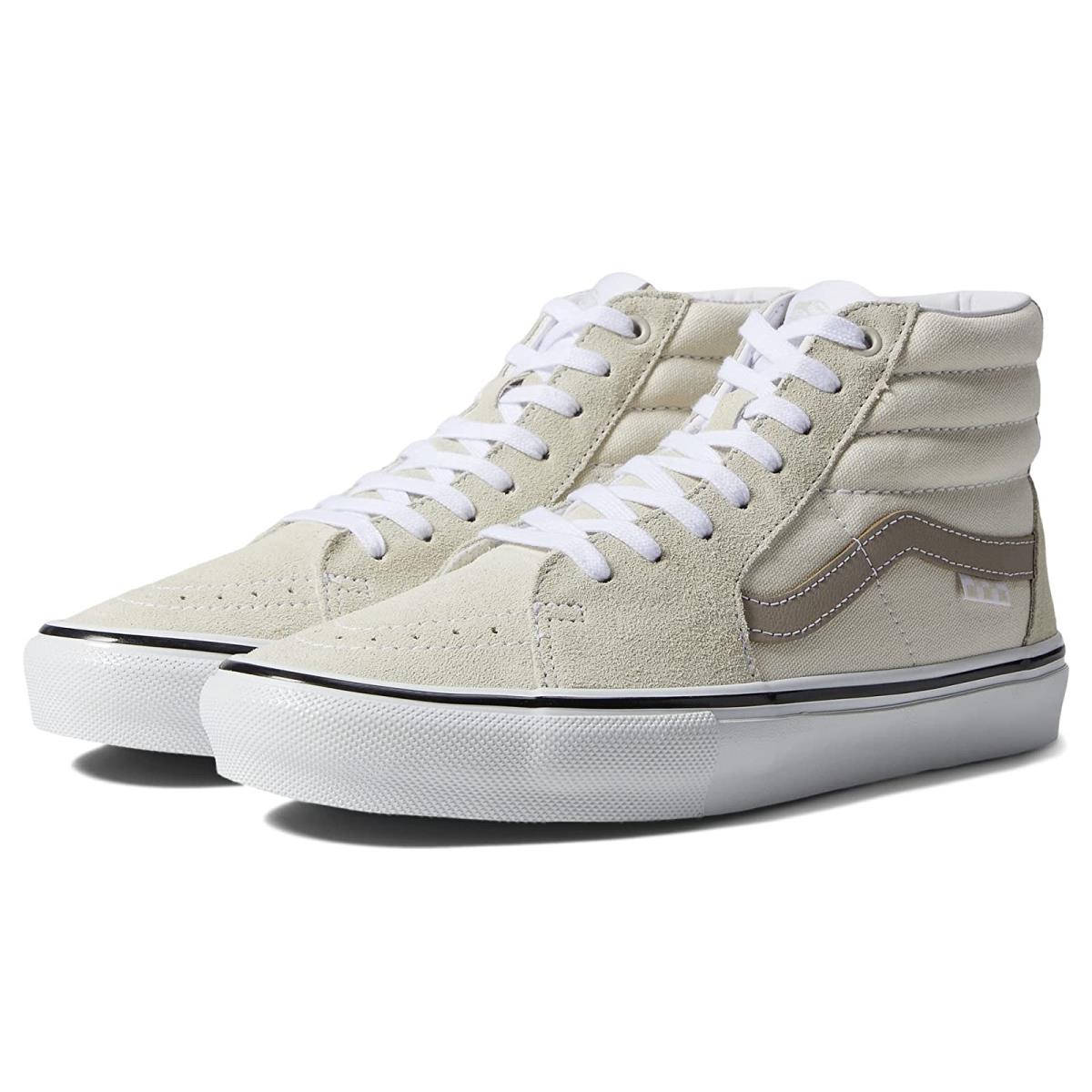 Man`s Sneakers Athletic Shoes Vans Skate SK8-Hi Bone White