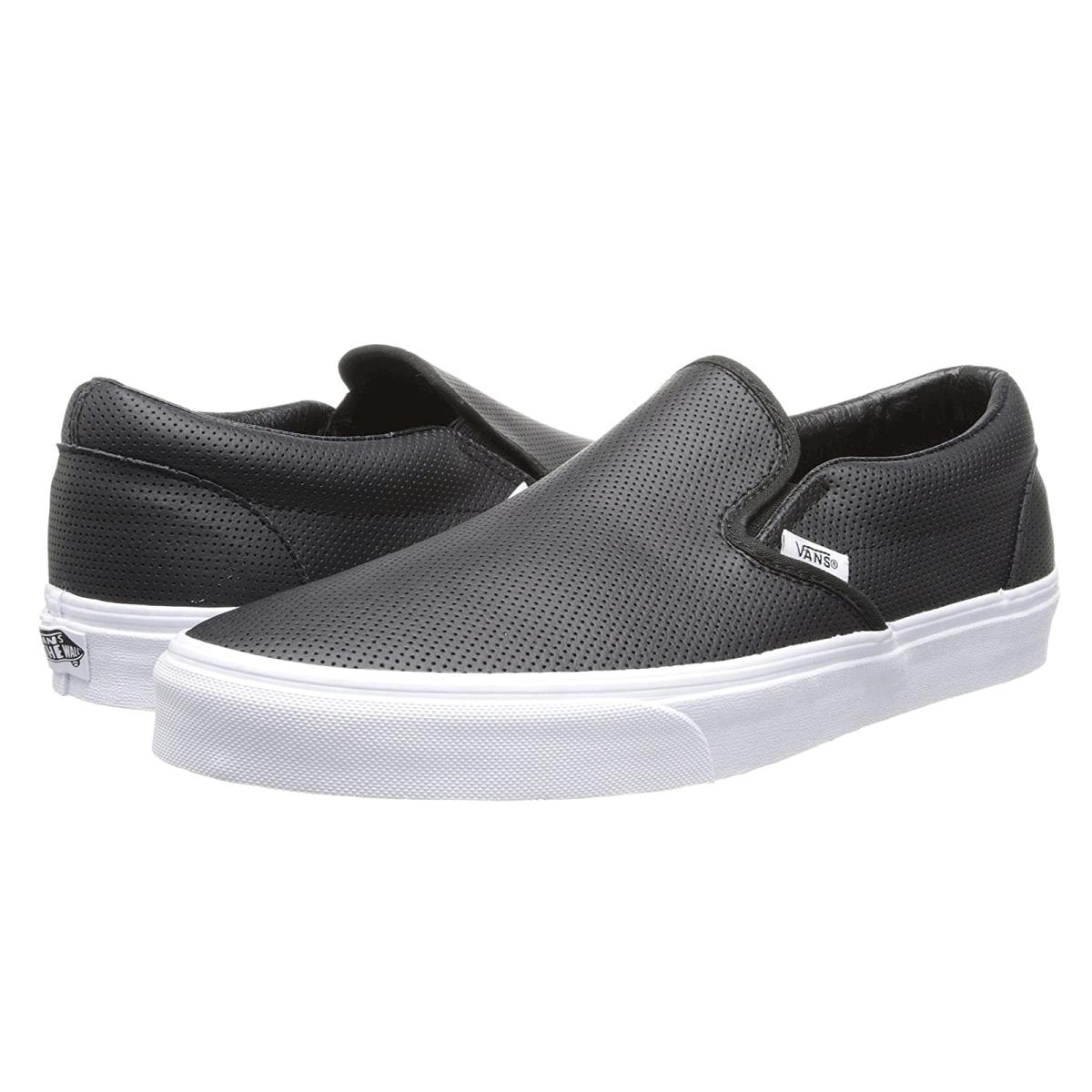 Unisex Sneakers Athletic Shoes Vans Classic Slip-on Core Classics (Perf Leather) Black