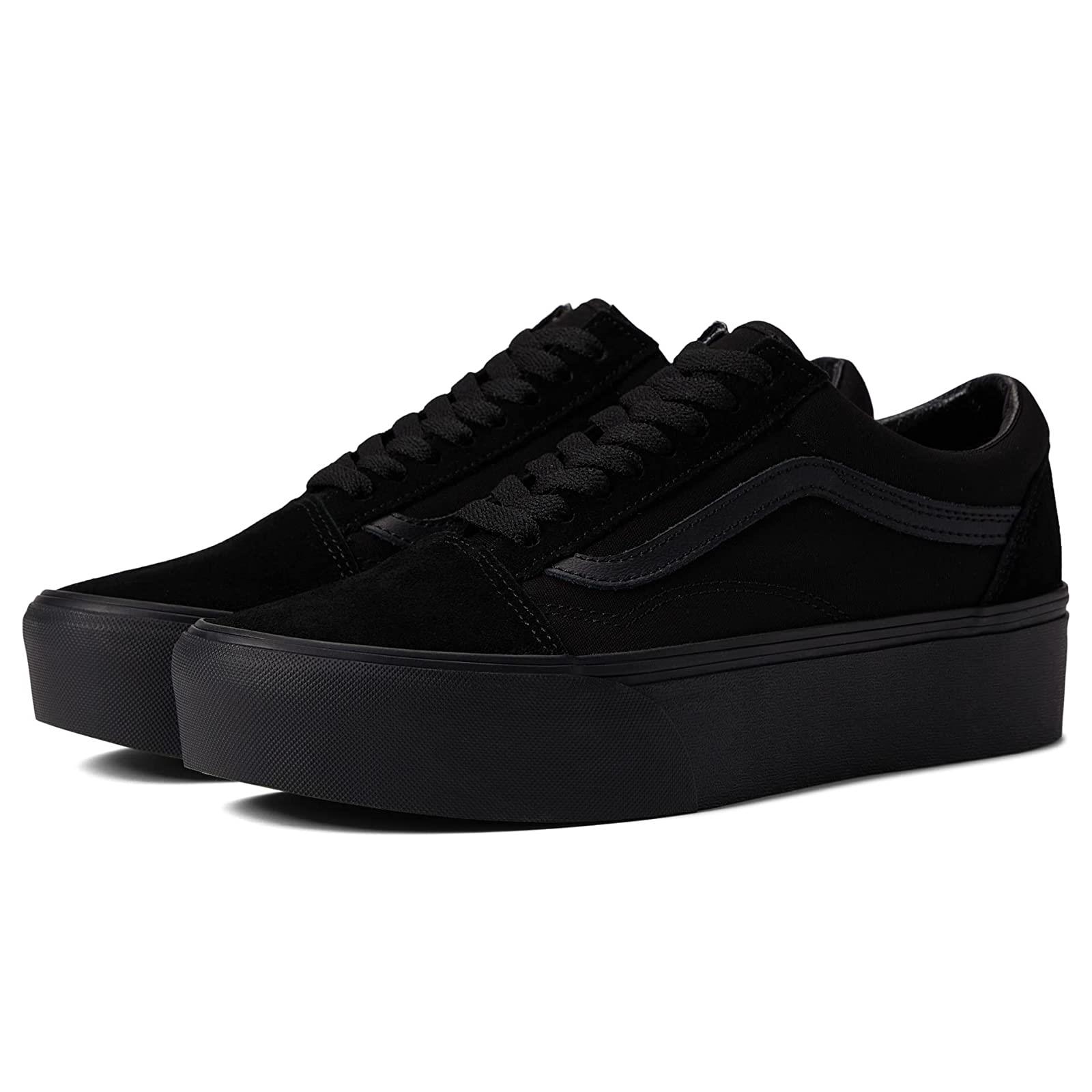 Unisex Sneakers Athletic Shoes Vans Old Skool Stackform Suede/Canvas Black/Black