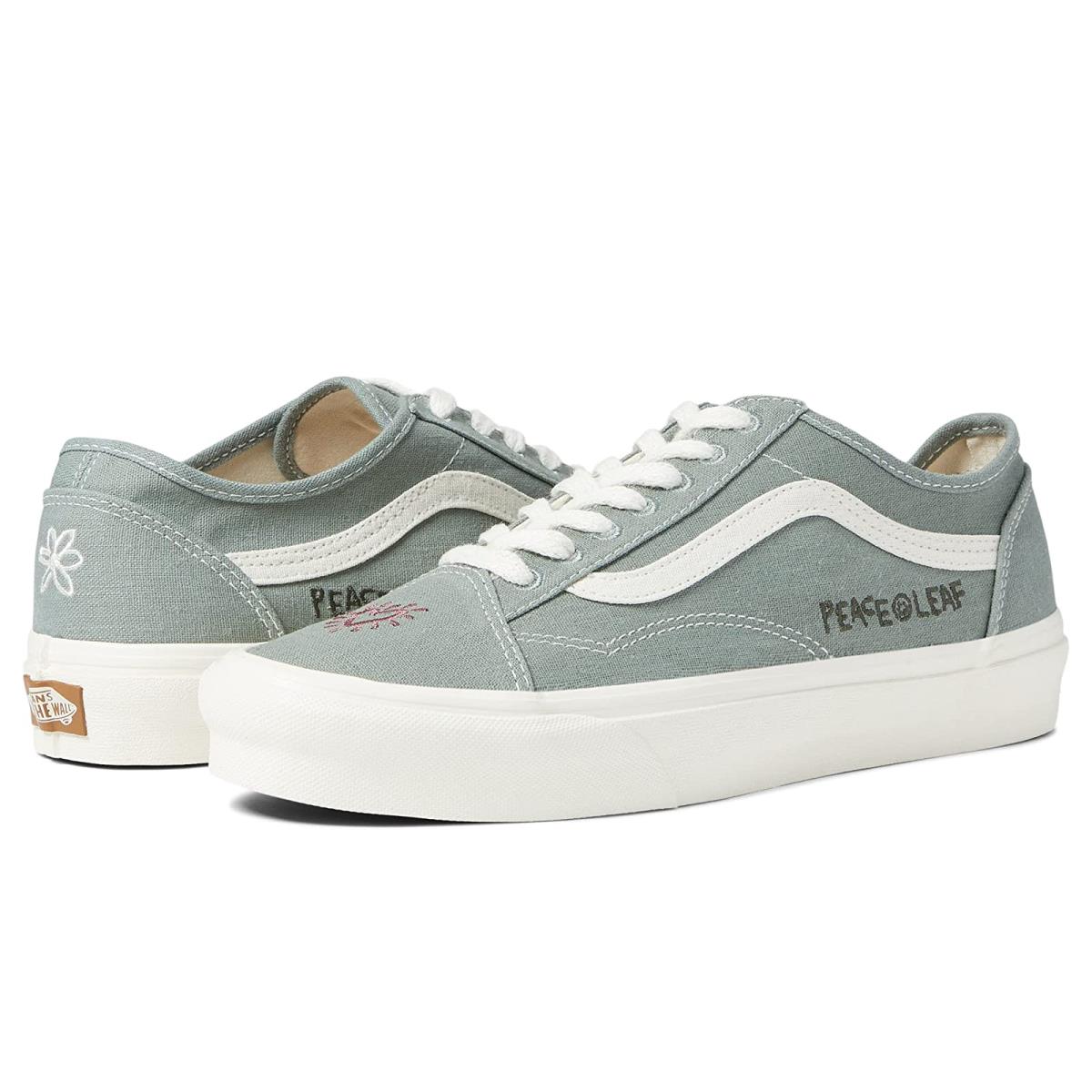 Unisex Sneakers Athletic Shoes Vans Old Skool Tapered (Eco Theory) Green Milleu/Marshmallow