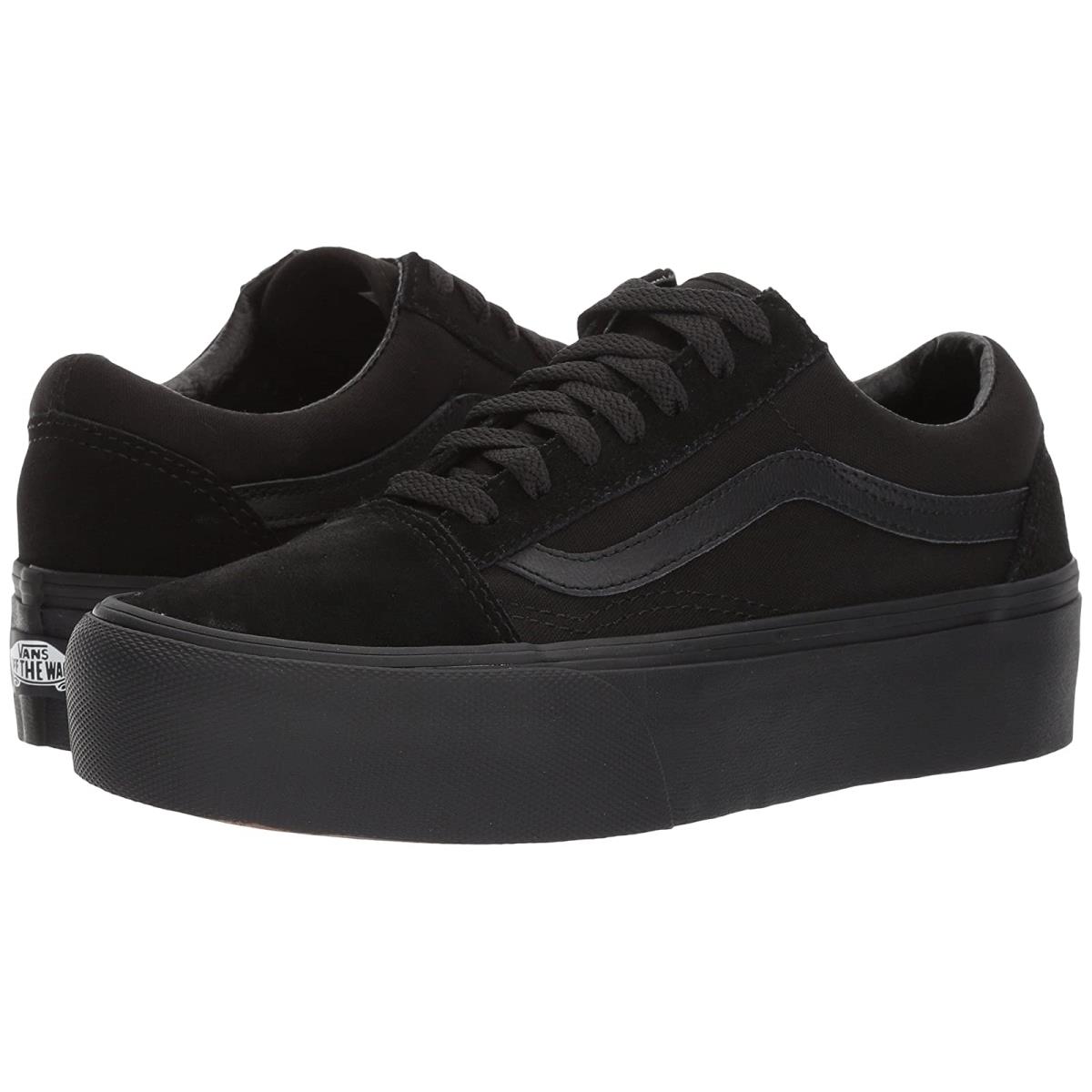 Unisex Sneakers Athletic Shoes Vans Old Skool Platform Black/Black