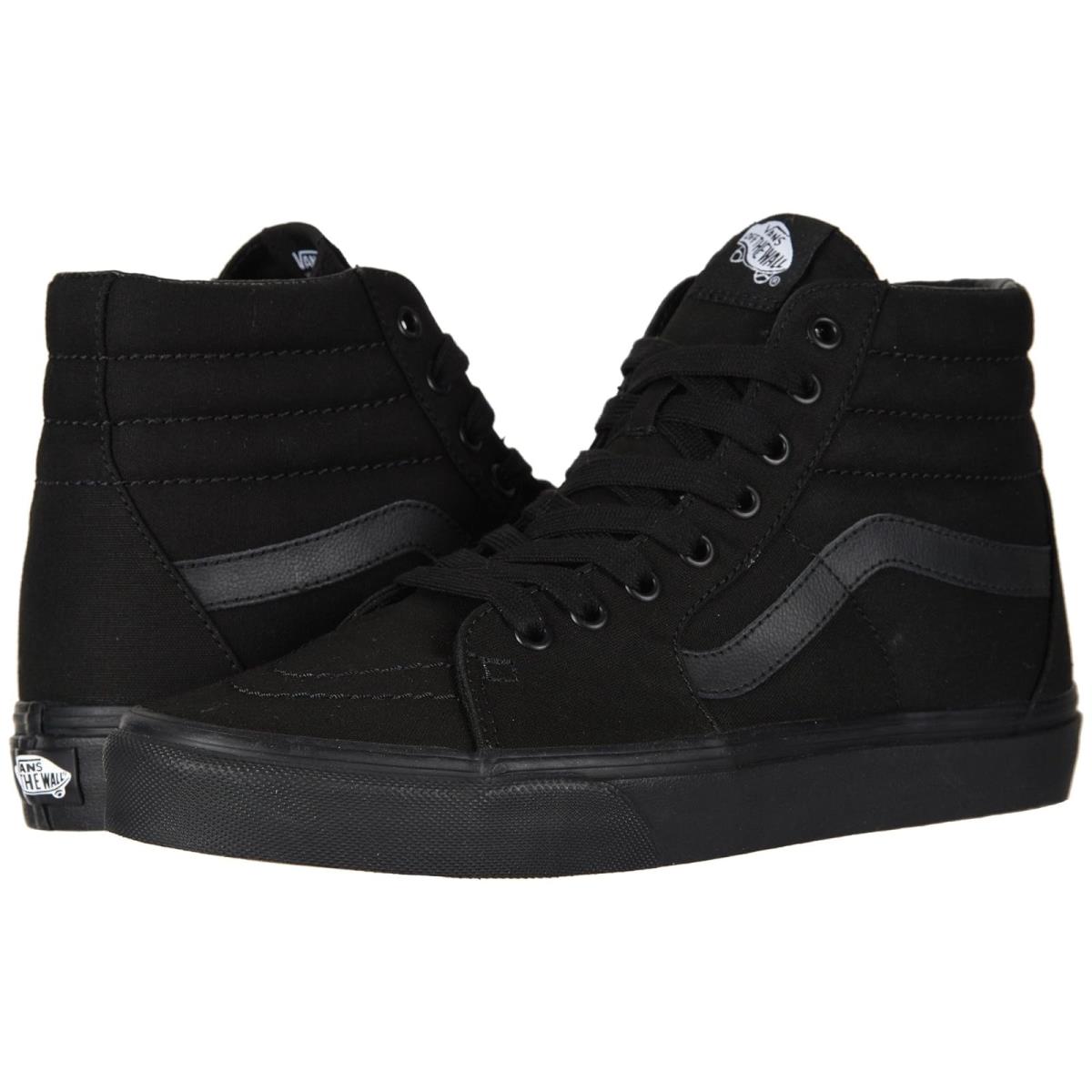 Unisex Sneakers Athletic Shoes Vans SK8-Hi Core Classics Black/Black/Black