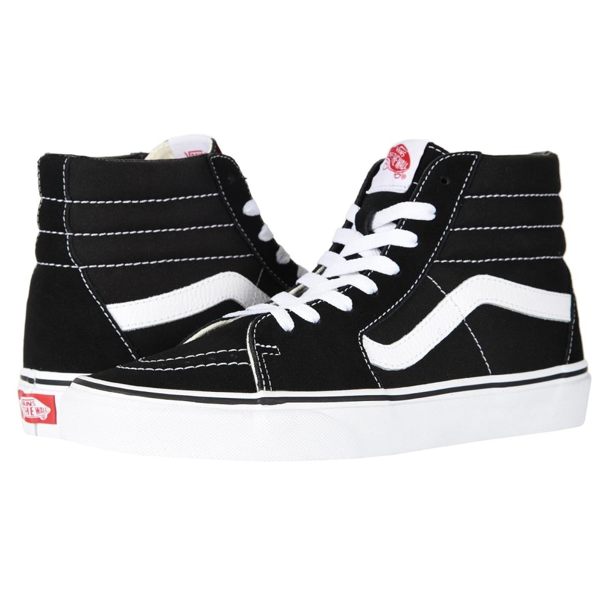 Unisex Sneakers Athletic Shoes Vans SK8-Hi Core Classics Black/White