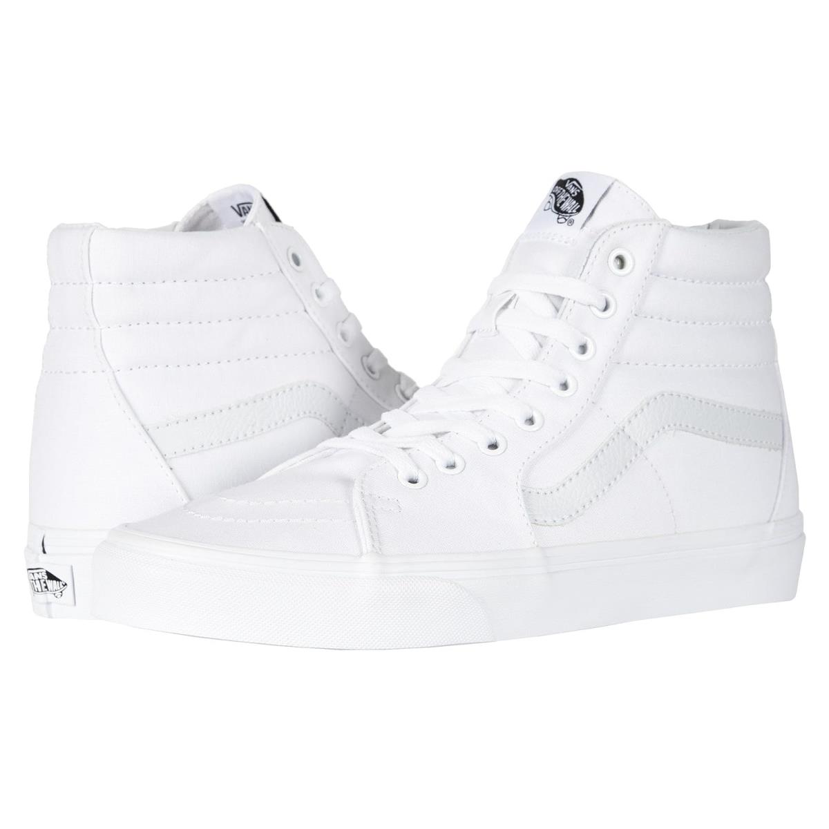 Unisex Sneakers Athletic Shoes Vans SK8-Hi Core Classics True White