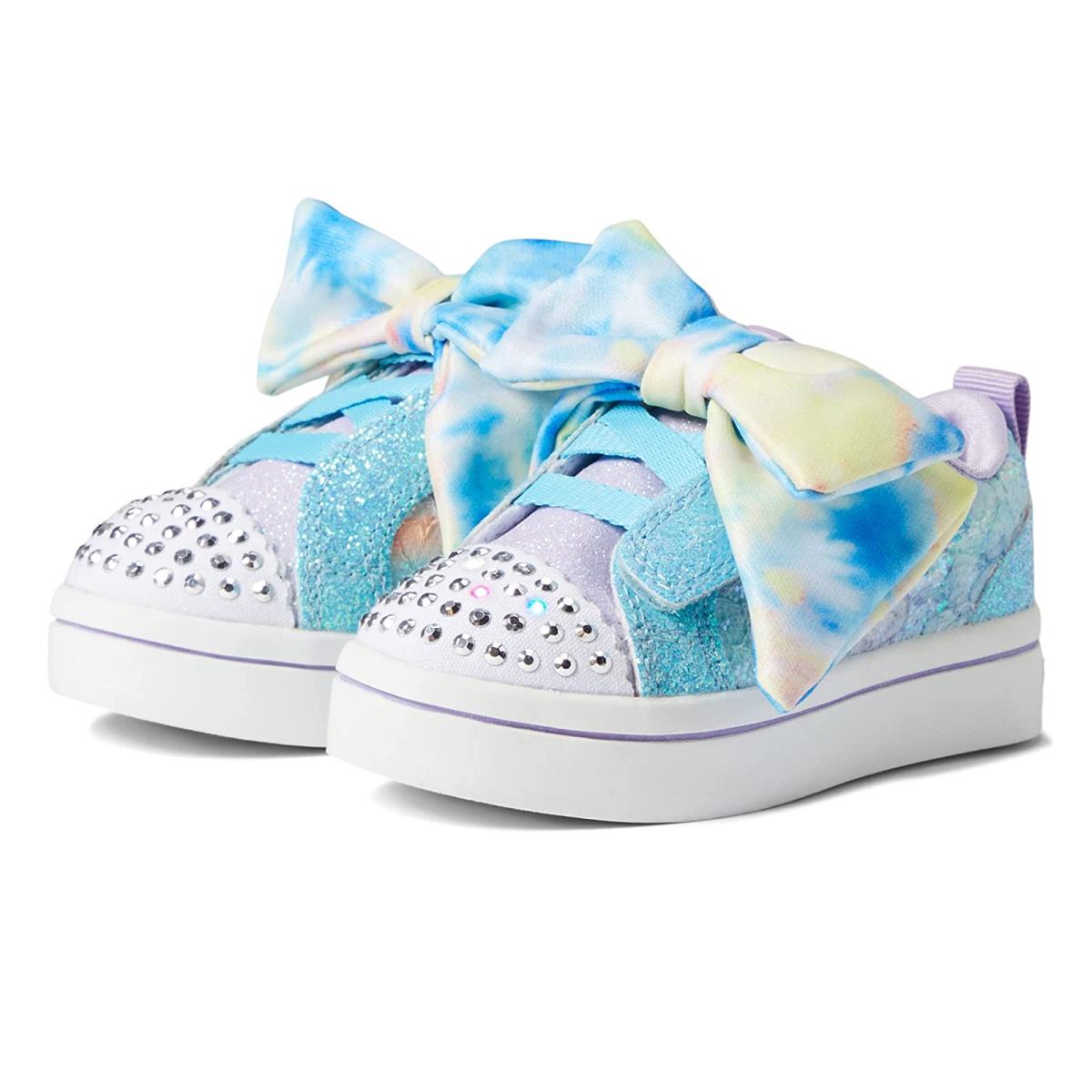 Girl`s Shoes Skechers Kids Twinkle Toes - Twi-lites 314942N Toddler/little Kid Light Blue/Multi