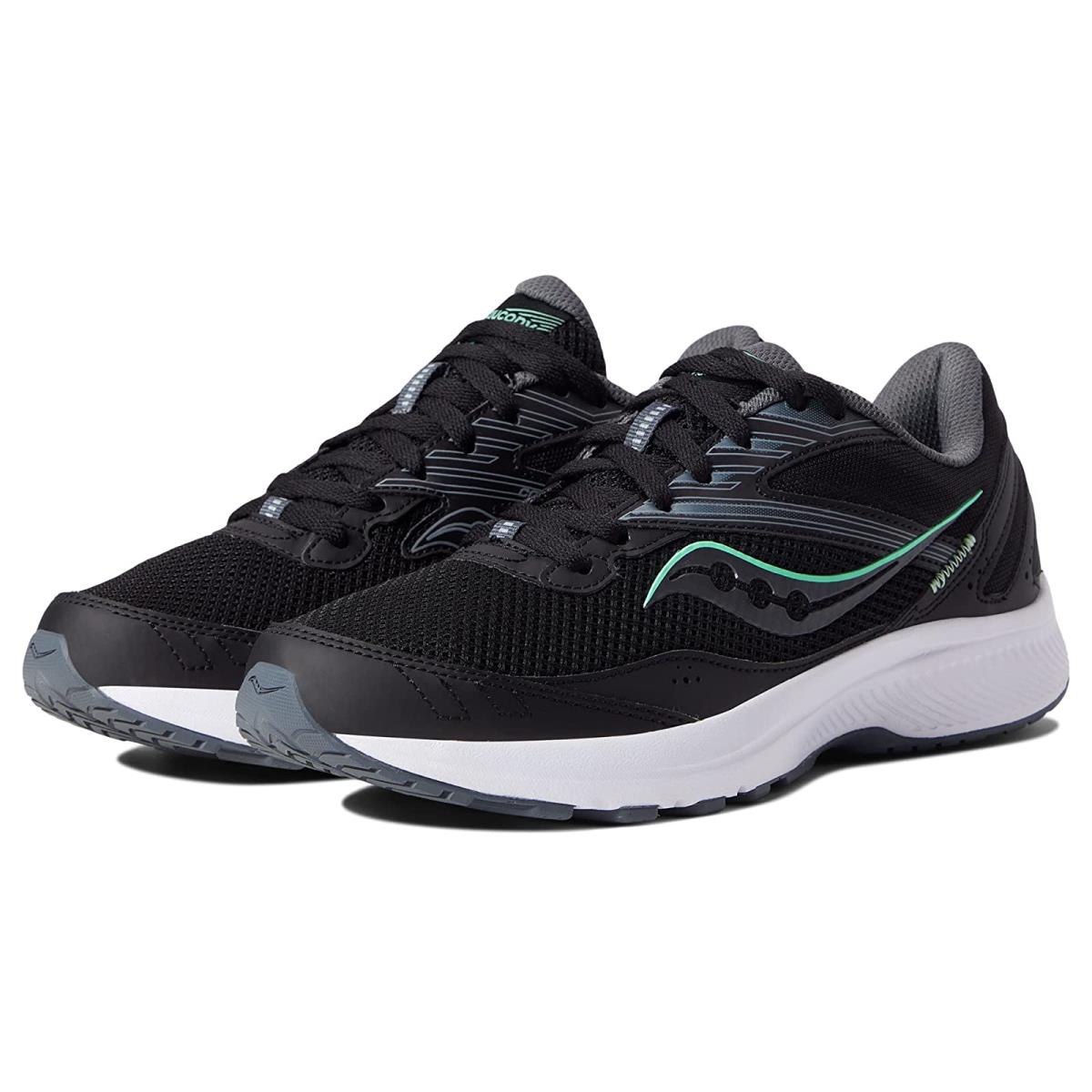 Woman`s Sneakers Athletic Shoes Saucony Cohesion 15 Black/Meadow