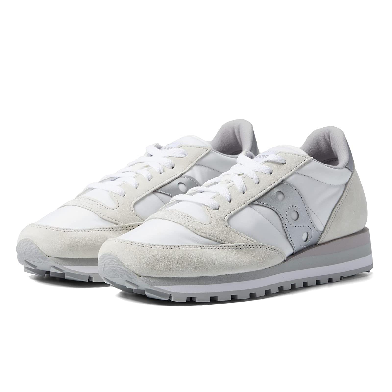 Woman`s Sneakers Athletic Shoes Saucony Originals Jazz Triple White/Silver