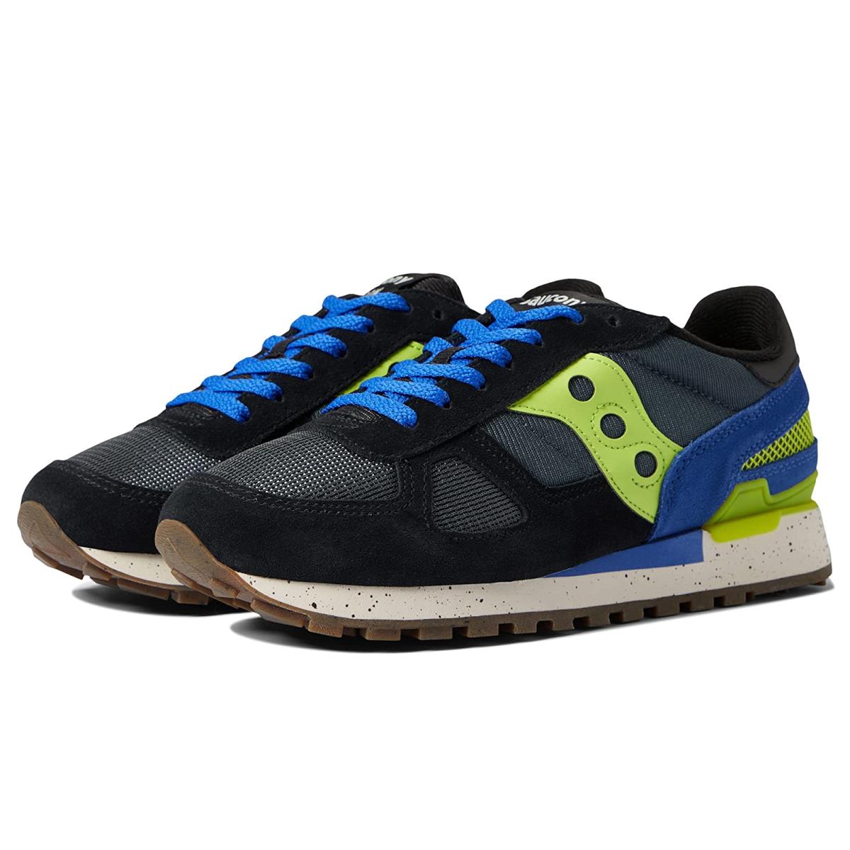 Unisex Sneakers Athletic Shoes Saucony s Shadow Black/Lime/Blue