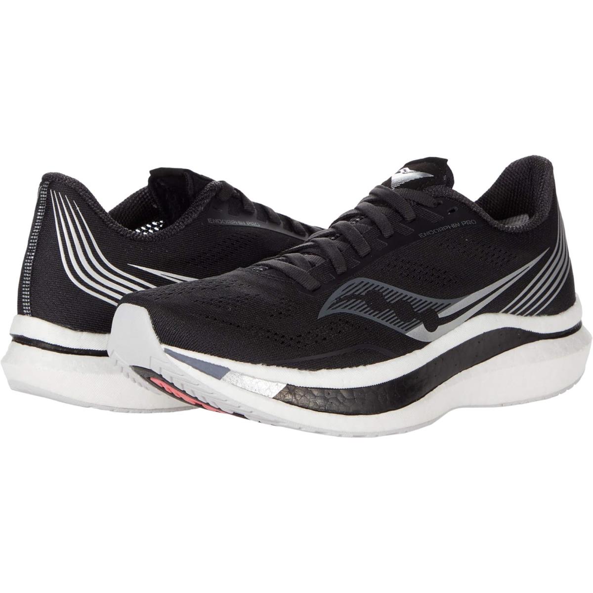 Woman`s Sneakers Athletic Shoes Saucony Endorphin Pro - Black/Silver