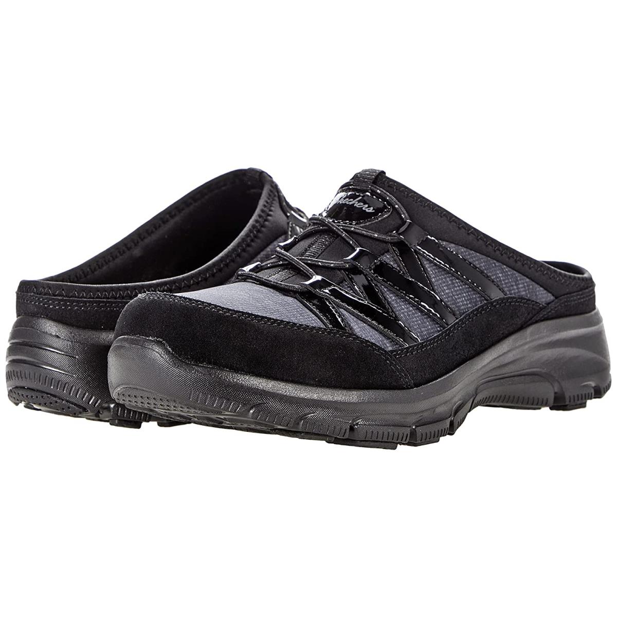 Woman`s Sneakers Athletic Shoes Skechers Easy Going - In Fav Black/Black