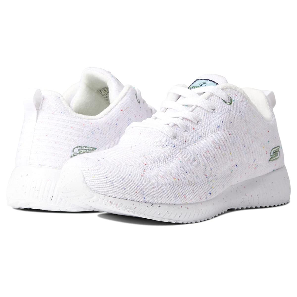 Woman`s Sneakers Athletic Shoes Bobs From Skechers Bobs Squad White