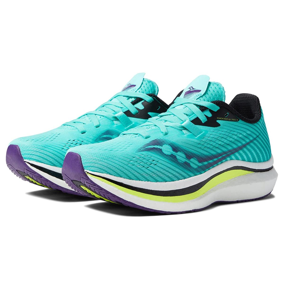 Woman`s Sneakers Athletic Shoes Saucony Endorphin Pro 2 Cool Mint/Acid