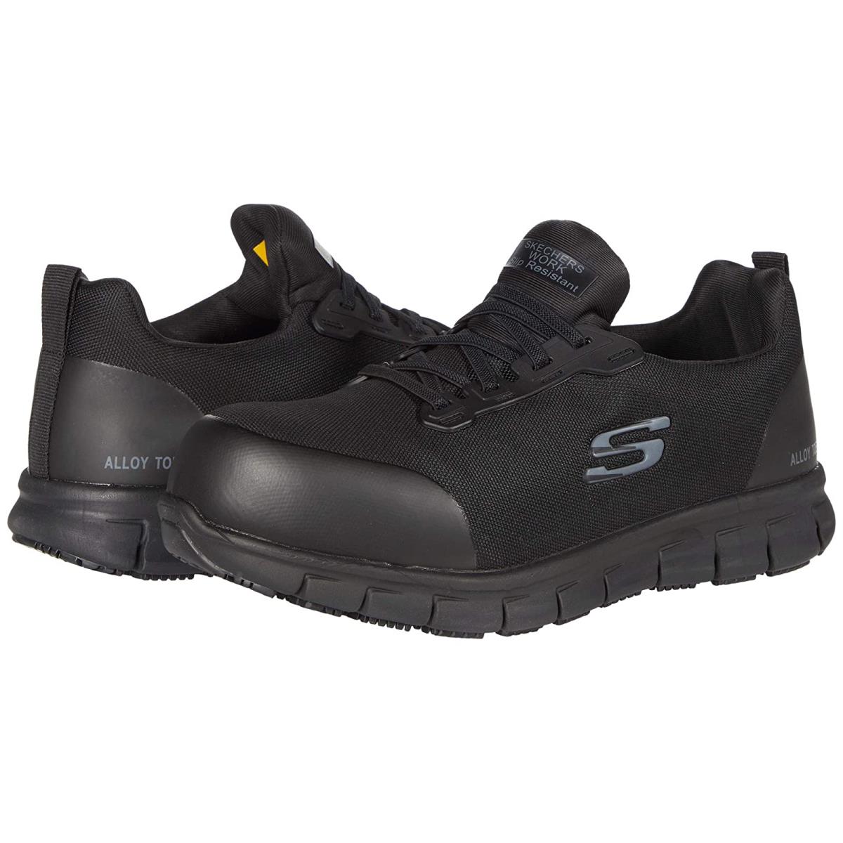Woman`s Sneakers Athletic Shoes Skechers Work Sure Track-irmo Black