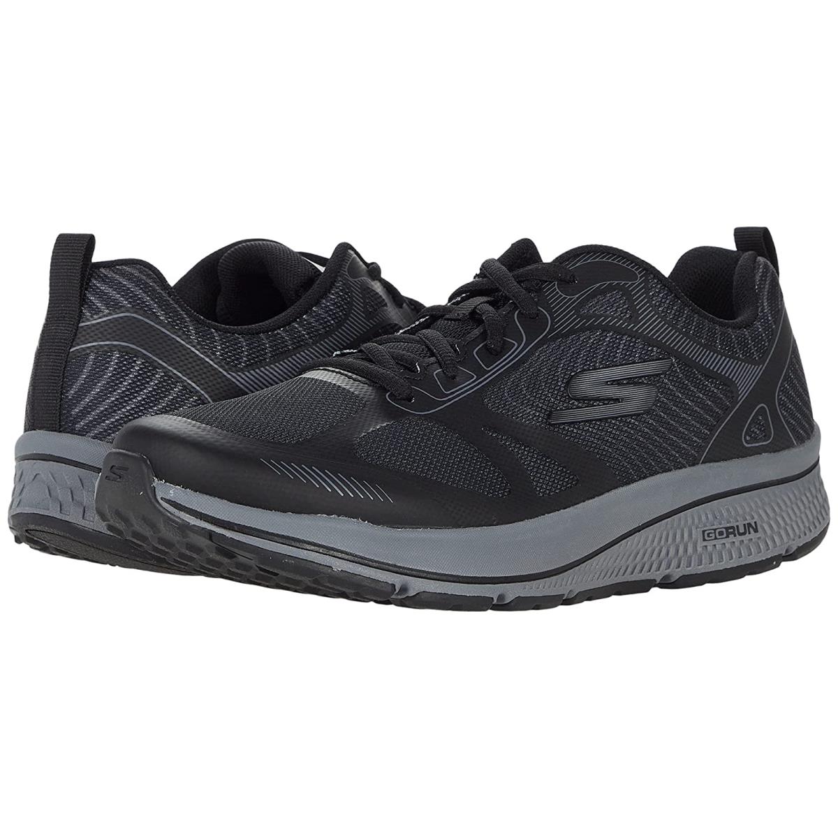 Man`s Sneakers Athletic Shoes Skechers Go Run Consistent - Fleet Rush Black/Grey