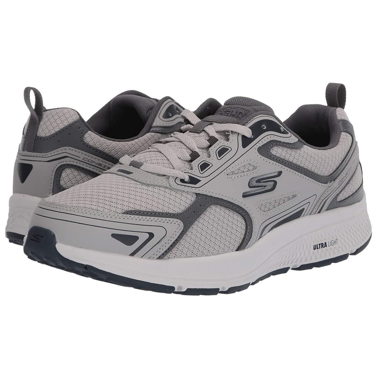 Man`s Sneakers Athletic Shoes Skechers Go Run Consistent Grey/Navy