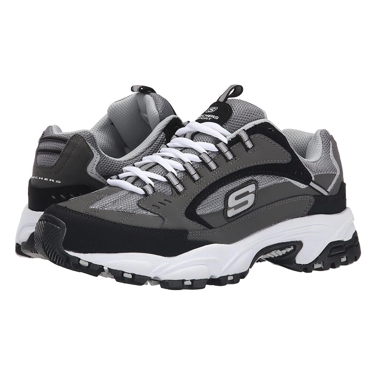 Man`s Sneakers Athletic Shoes Skechers Stamina Cutback Charcoal/Black