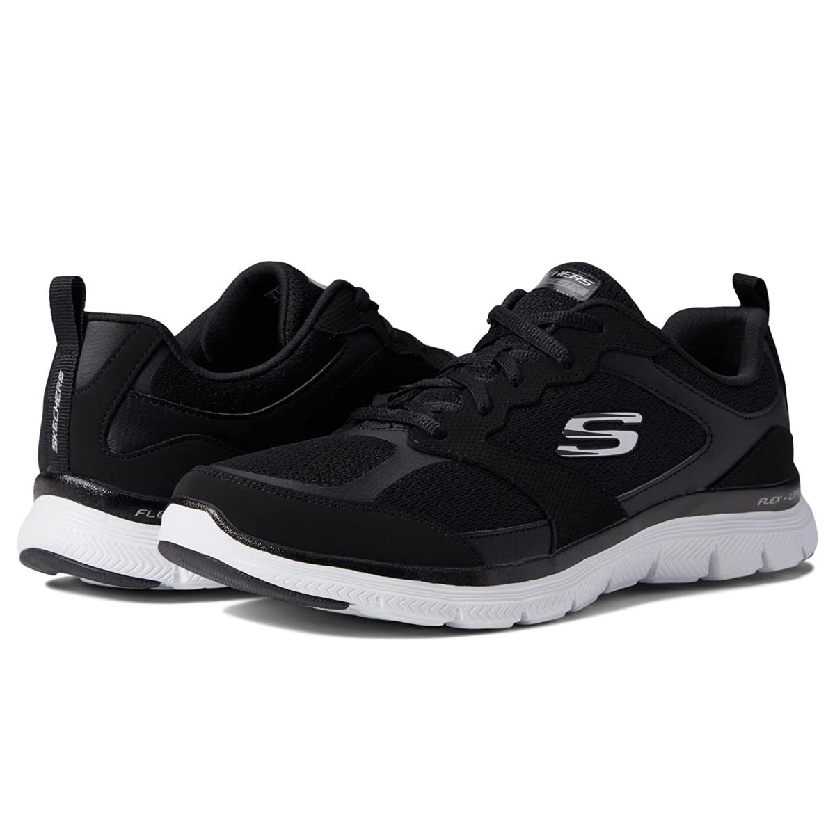 Woman`s Sneakers Athletic Shoes Skechers Flex Appeal 4.0 - Active Flow Black/White