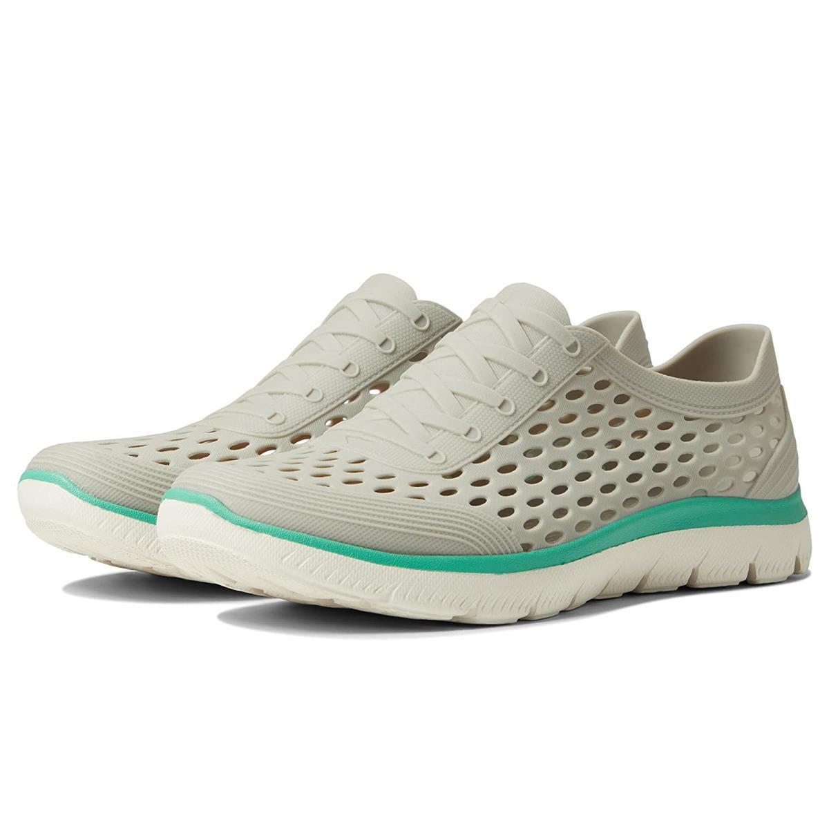 Woman`s Sneakers Athletic Shoes Skechers Foamies Summit Slip-on Light Grey/Green