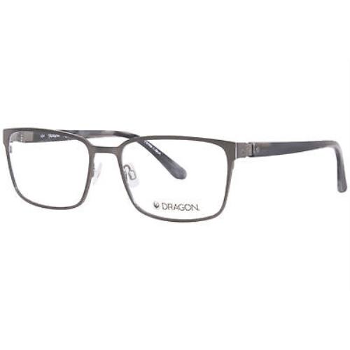 Dragon DR7005 070 Eyeglasses Men`s Matte Gunmetal Full Rim Rectangle Shape 57mm
