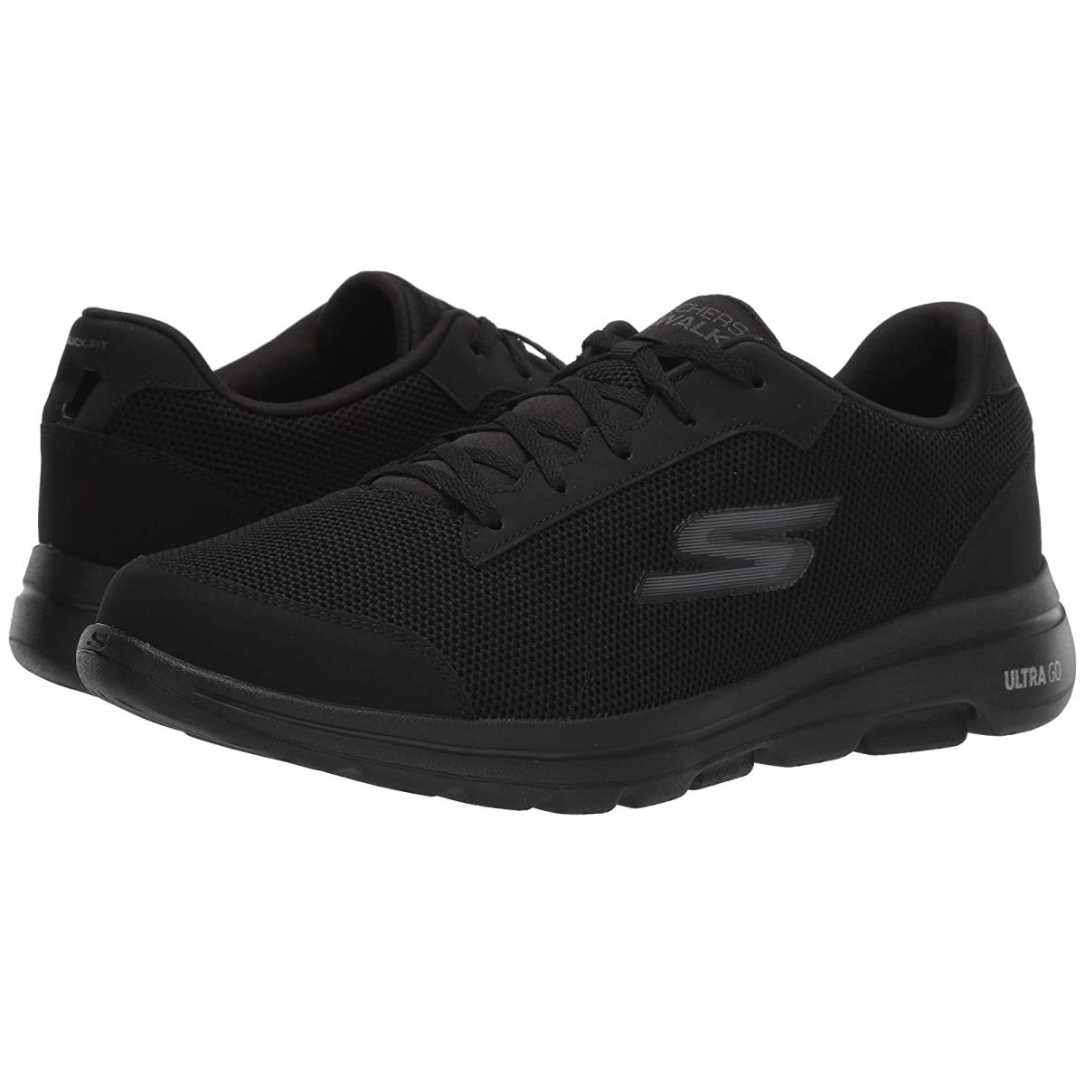 Man`s Sneakers Athletic Shoes Skechers Performance Go Walk 5 - Demitass Black