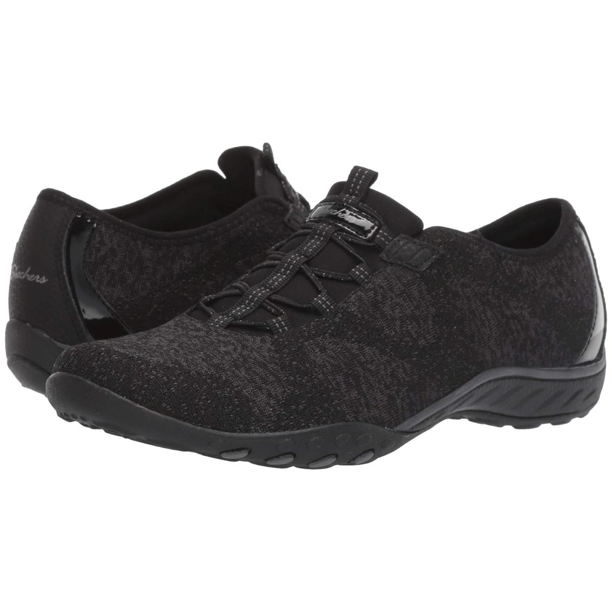 Woman`s Sneakers Athletic Shoes Skechers Breathe-easy - Opportuknity Black