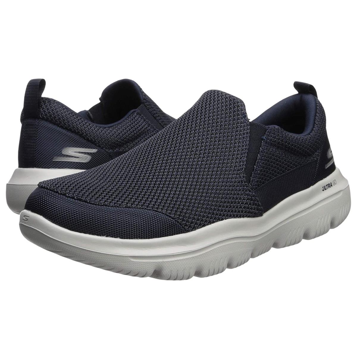 Man`s Shoes Skechers Performance Go Walk Evolution Ultra - Impeccable Navy/Gray