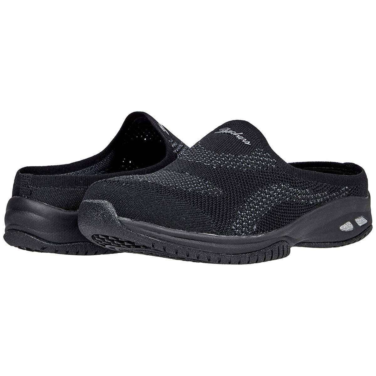 Woman`s Sneakers Athletic Shoes Skechers Commute Time - In Knit to Win Black/Black