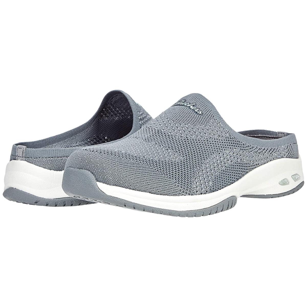 Woman`s Sneakers Athletic Shoes Skechers Commute Time - In Knit to Win Gray