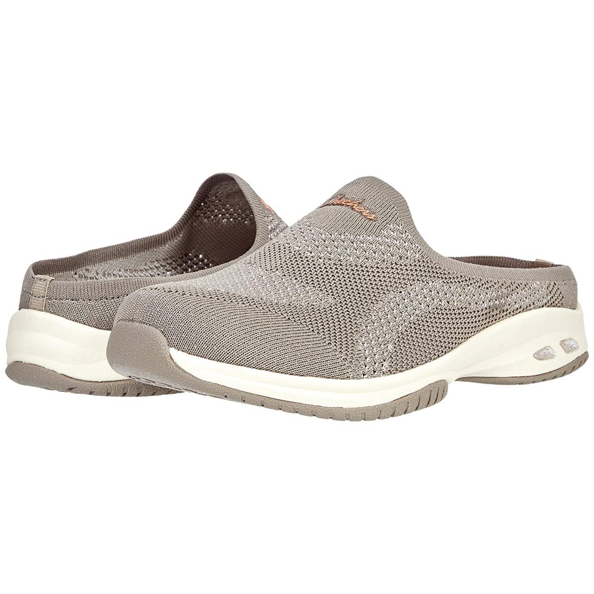 Woman`s Sneakers Athletic Shoes Skechers Commute Time - In Knit to Win Taupe