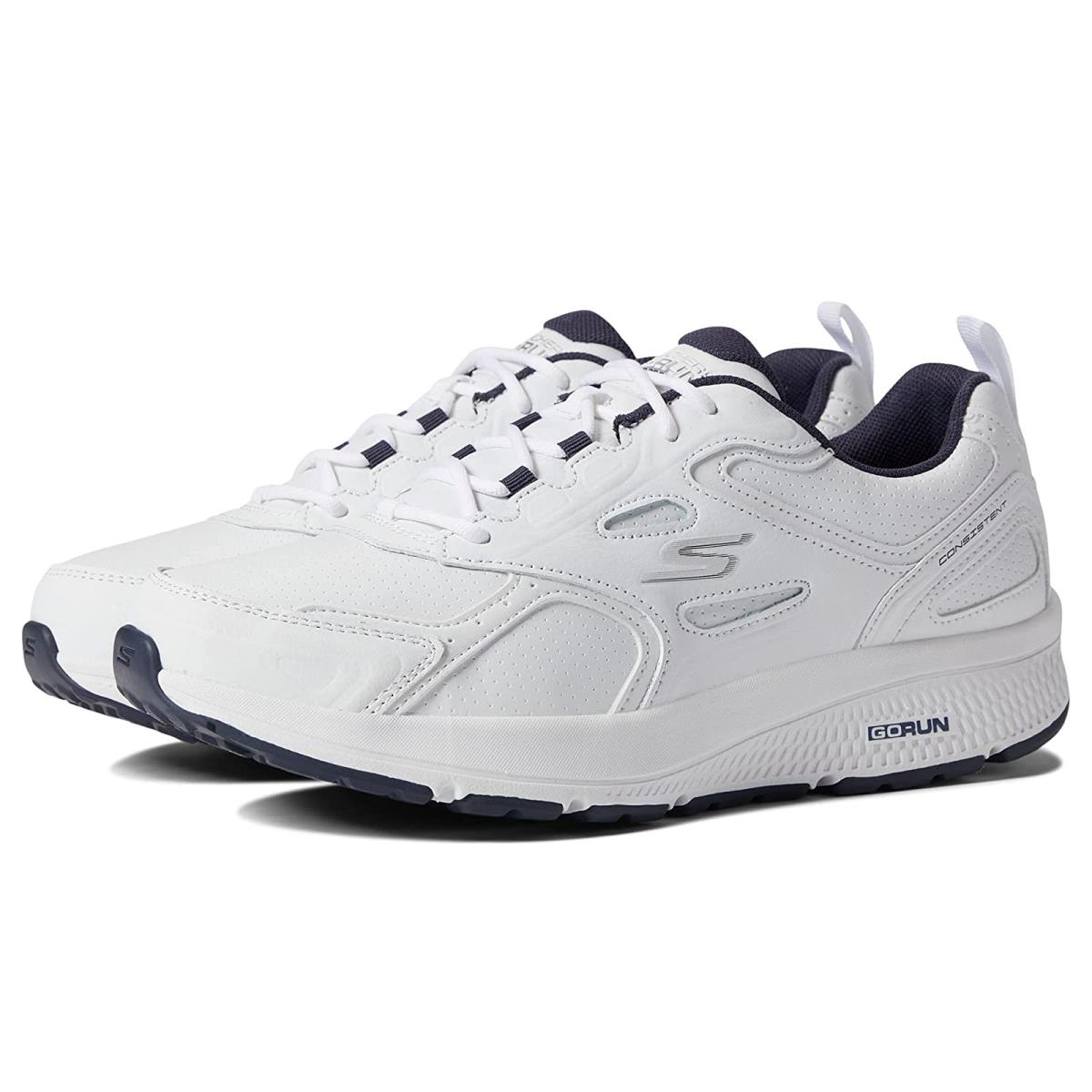 Man`s Sneakers Athletic Shoes Skechers Go Run Consistent - 220085 White/Navy
