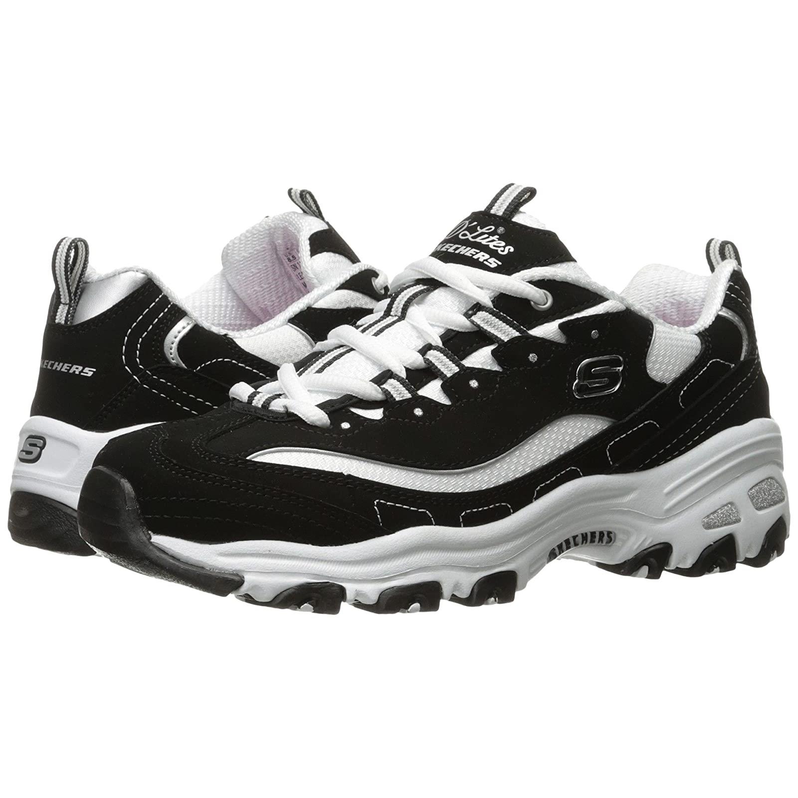 Woman`s Sneakers Athletic Shoes Skechers D`lites - Biggest Fan Black/White