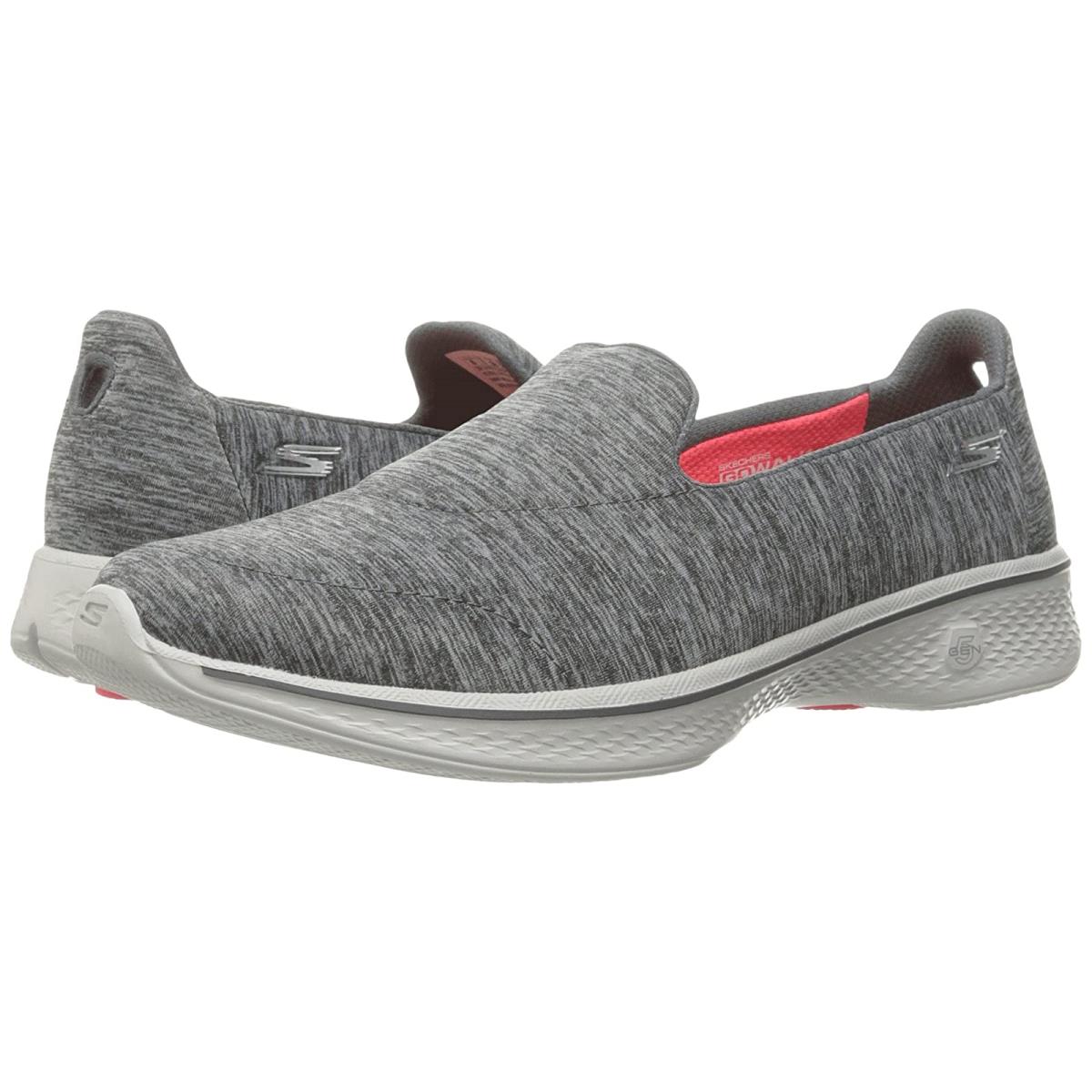 Woman`s Sneakers Athletic Shoes Skechers Performance Go Walk 4 - Achiever Gray