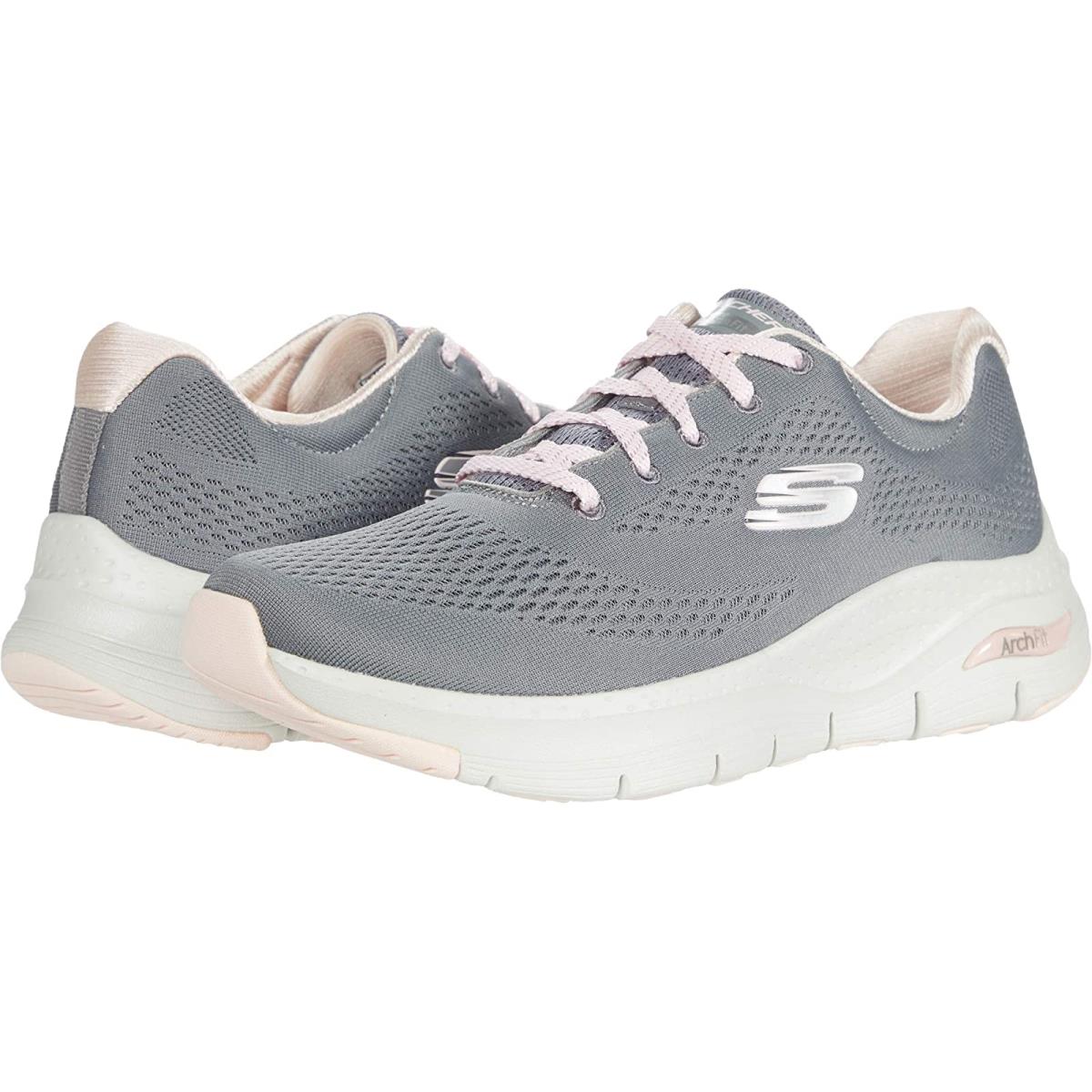 Woman`s Sneakers Athletic Shoes Skechers Arch Fit - Big Appeal Grey/Pink