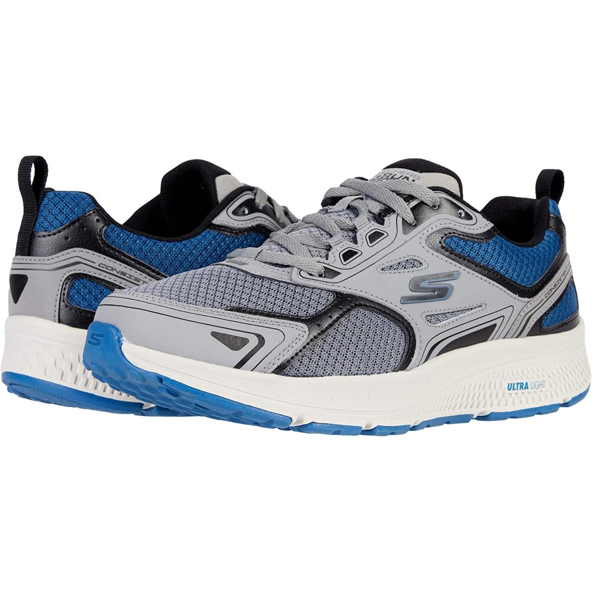 Man`s Sneakers Athletic Shoes Skechers Go Run Consistent - Vestige Grey/Blue